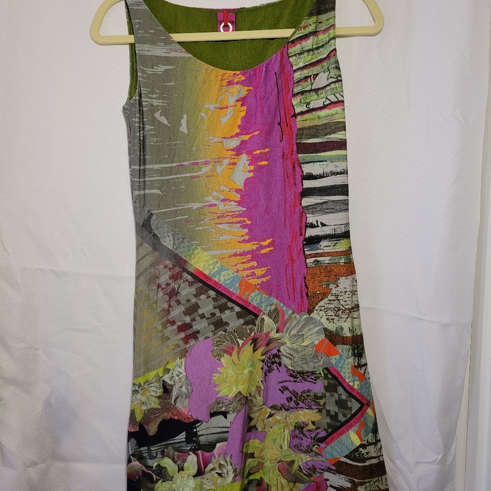 Save The Queen! unique floral print dress Size S, Made in Italy